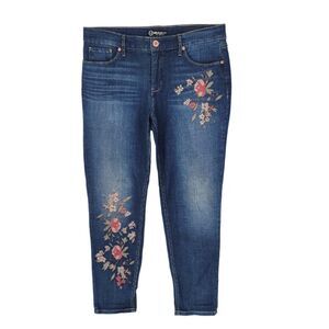 Miracle Body Jeans Womens 8 Perfect Boyfriend Embroidered Stretch Denim Pants
